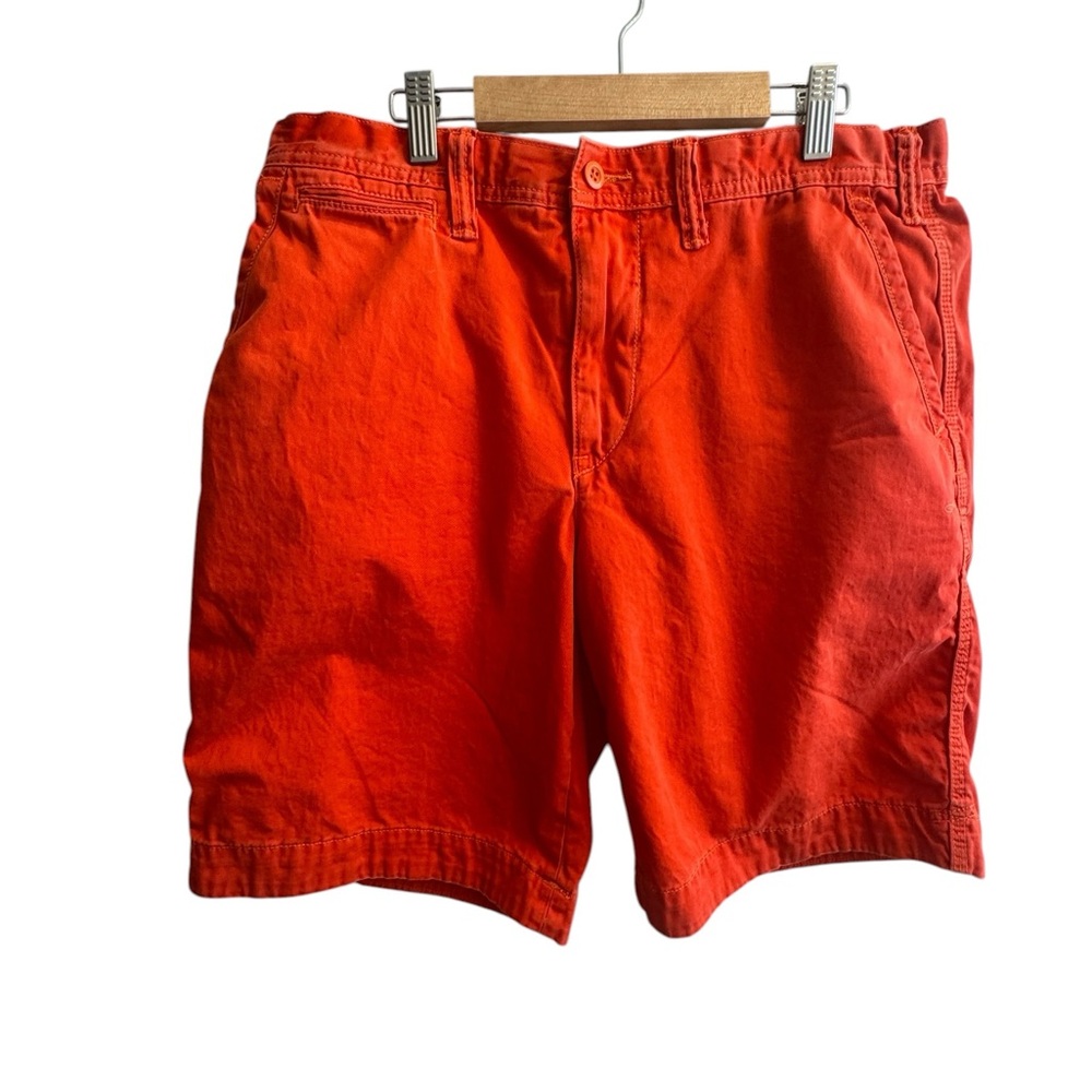 Polo by Ralph Lauren Orange Flat Front Draw String Cotton Shorts